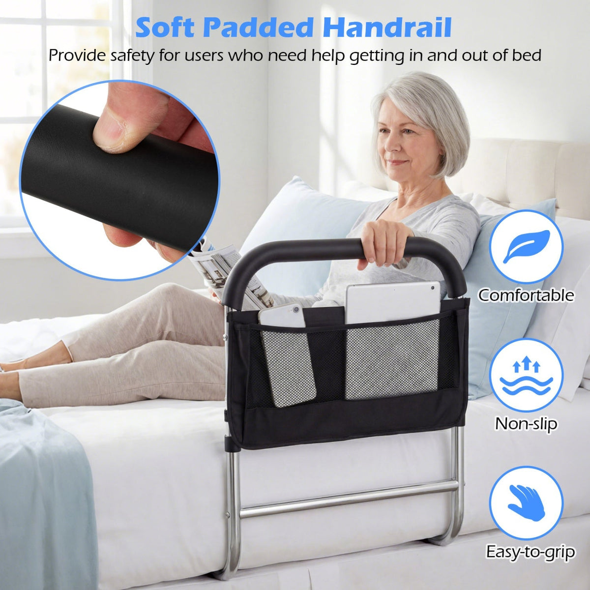 Adjustable Bed Assist Rail – Bed Safety & Support